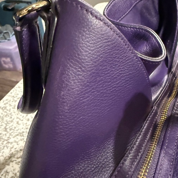 Coach Purple Leather Handbag - Picture 15 of 16